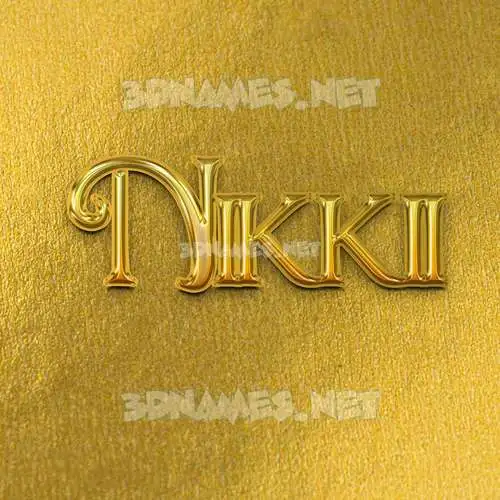 nikkii in All Gold style - 3D name wallpaper