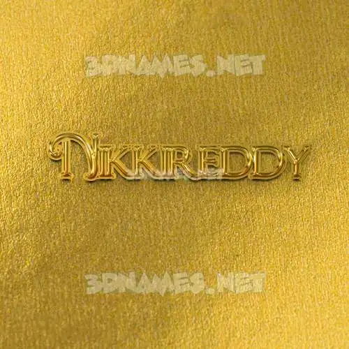 nikkireddy in All Gold style - 3D name wallpaper nikkireddy in All Gold style - 3D name wallpaper