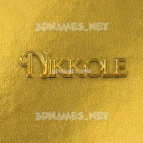 nikkole in All Gold style - 3D name wallpaper nikkole in All Gold style - 3D name wallpaper
