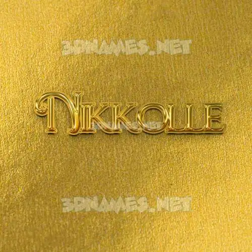nikkolle in All Gold style - 3D name wallpaper nikkolle in All Gold style - 3D name wallpaper