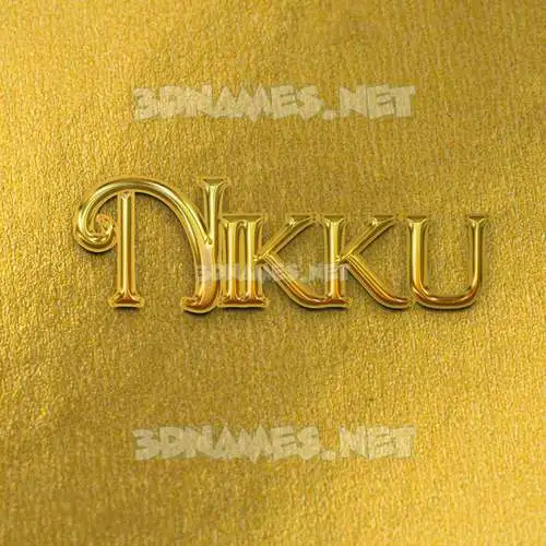 nikku in All Gold style - 3D name wallpaper nikku in All Gold style - 3D name wallpaper