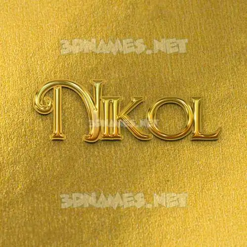 nikol in All Gold style - 3D name wallpaper nikol in All Gold style - 3D name wallpaper