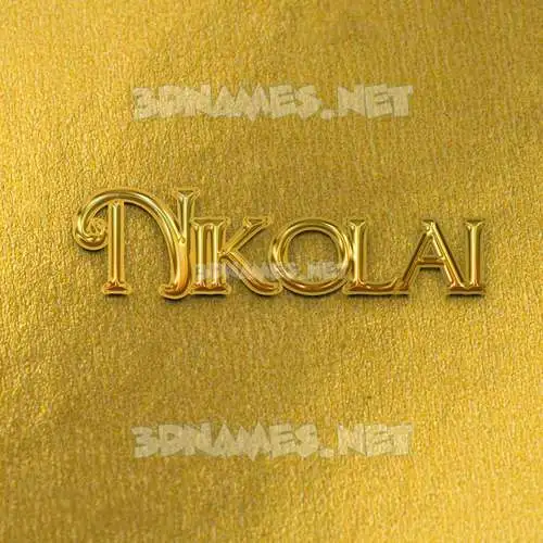 nikolai in All Gold style - 3D name wallpaper nikolai in All Gold style - 3D name wallpaper