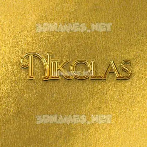 nikolas in All Gold style - 3D name wallpaper nikolas in All Gold style - 3D name wallpaper
