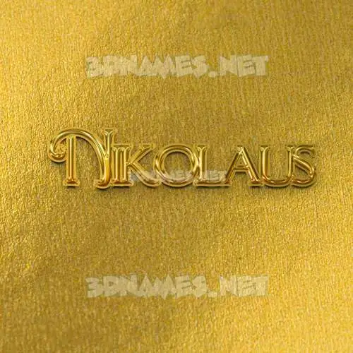 nikolaus in All Gold style - 3D name wallpaper nikolaus in All Gold style - 3D name wallpaper