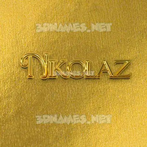 nikolaz in All Gold style - 3D name wallpaper nikolaz in All Gold style - 3D name wallpaper