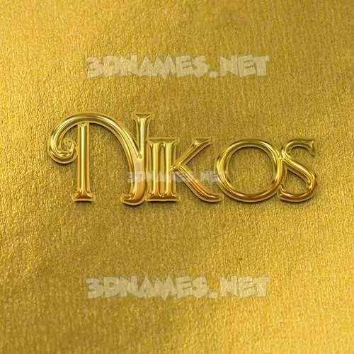 nikos in All Gold style - 3D name wallpaper nikos in All Gold style - 3D name wallpaper