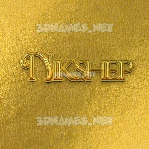 nikshep in All Gold style - 3D name wallpaper nikshep in All Gold style - 3D name wallpaper
