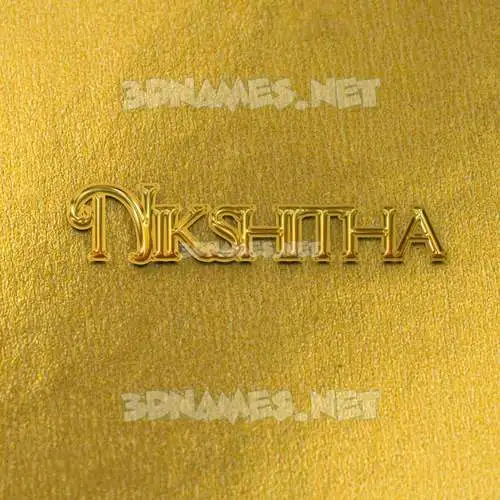 nikshitha in All Gold style - 3D name wallpaper nikshitha in All Gold style - 3D name wallpaper