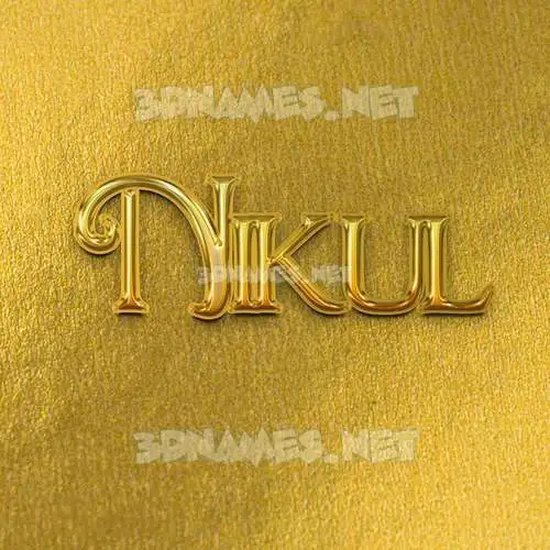nikul in All Gold style - 3D name wallpaper nikul in All Gold style - 3D name wallpaper