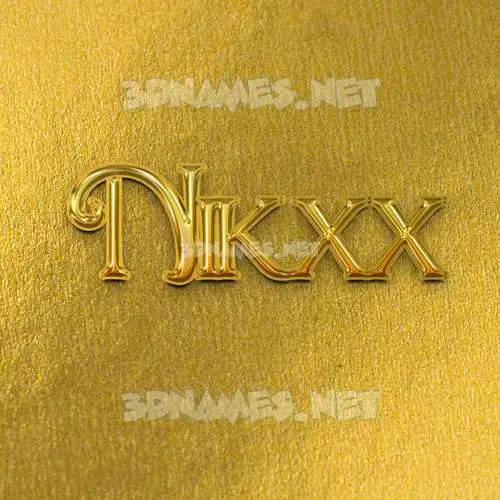 nikxx in All Gold style - 3D name wallpaper nikxx in All Gold style - 3D name wallpaper