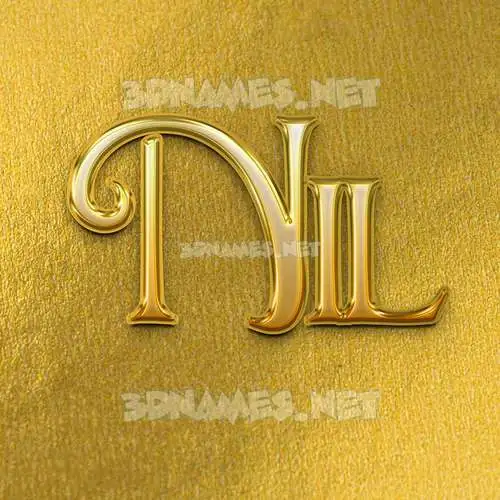 nil in All Gold style - 3D name wallpaper nil in All Gold style - 3D name wallpaper