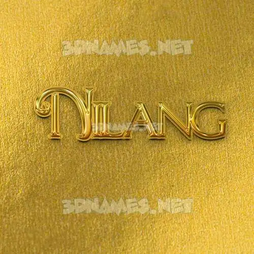 nilang in All Gold style - 3D name wallpaper
