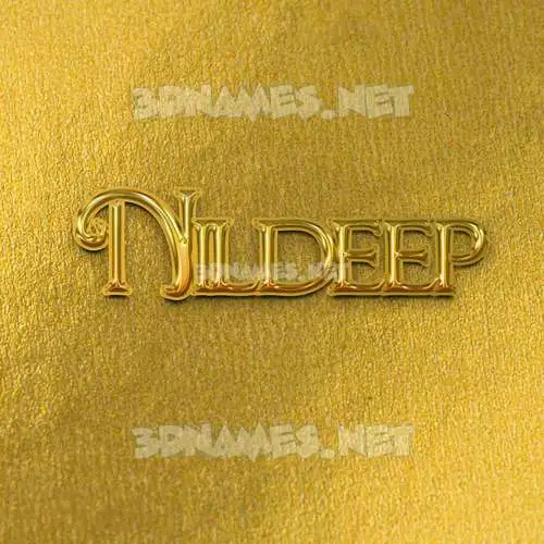 nildeep in All Gold style - 3D name wallpaper nildeep in All Gold style - 3D name wallpaper