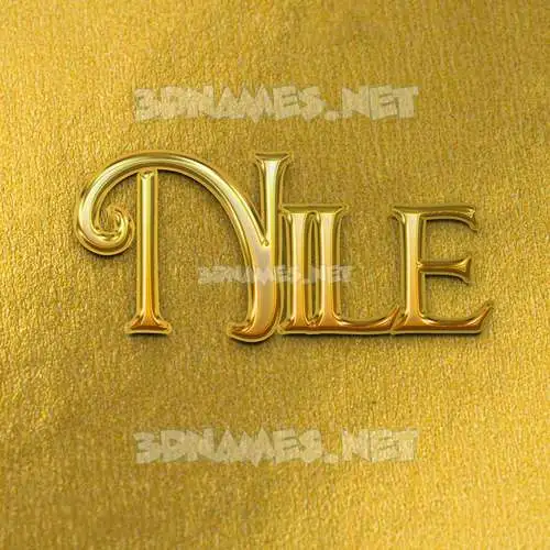 nile in All Gold style - 3D name wallpaper nile in All Gold style - 3D name wallpaper