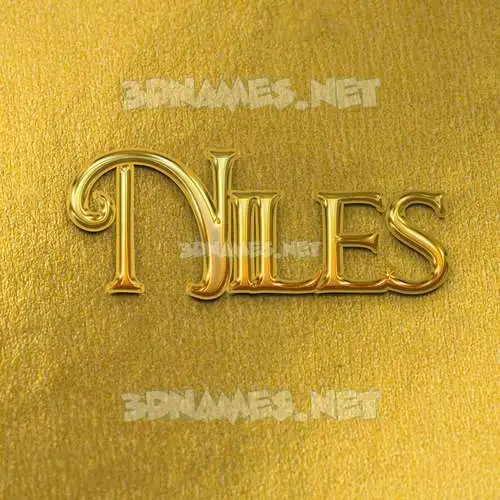 niles in All Gold style - 3D name wallpaper