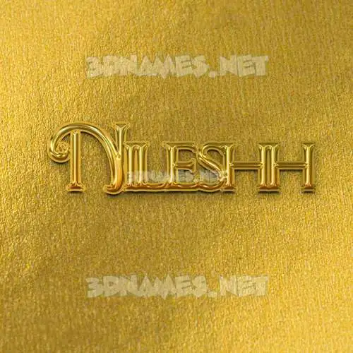 nileshh in All Gold style - 3D name wallpaper nileshh in All Gold style - 3D name wallpaper