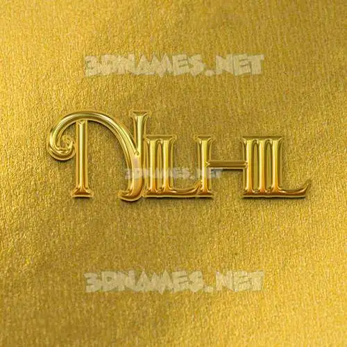 nilhil in All Gold style - 3D name wallpaper nilhil in All Gold style - 3D name wallpaper