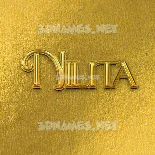 nilita in All Gold style - 3D name wallpaper