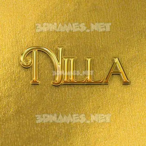 nilla in All Gold style - 3D name wallpaper