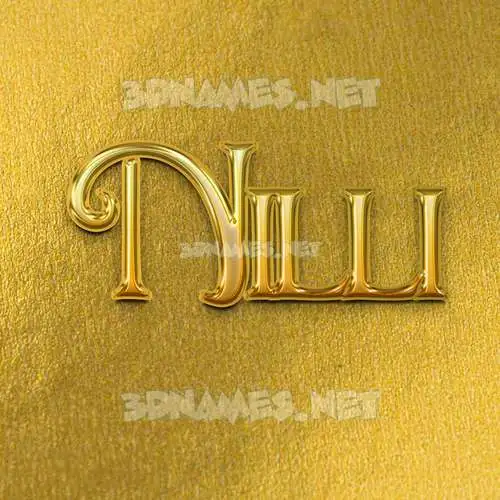 nilli in All Gold style - 3D name wallpaper nilli in All Gold style - 3D name wallpaper