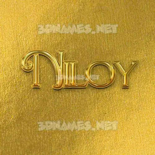 niloy in All Gold style - 3D name wallpaper