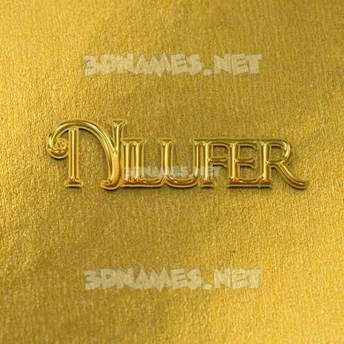 nilufer in All Gold style - 3D name wallpaper nilufer in All Gold style - 3D name wallpaper