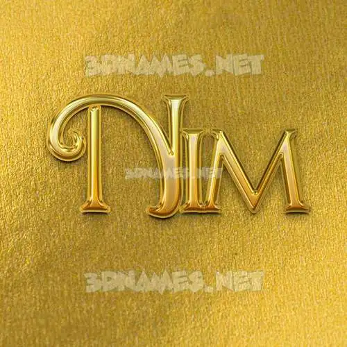nim in All Gold style - 3D name wallpaper