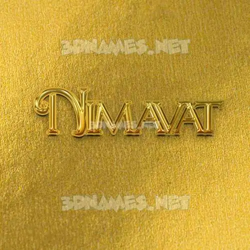 nimavat in All Gold style - 3D name wallpaper