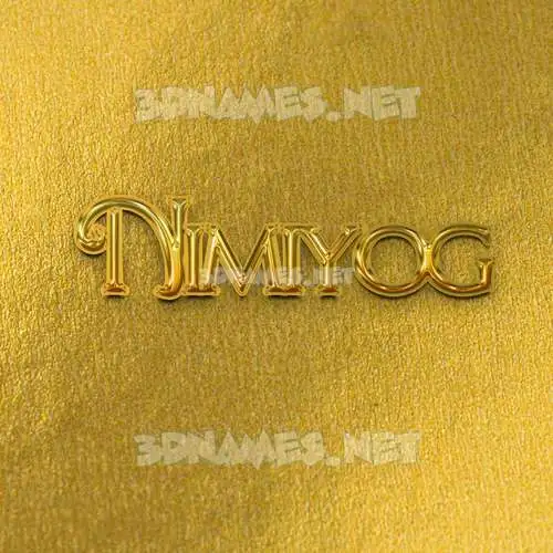 nimiyog in All Gold style - 3D name wallpaper