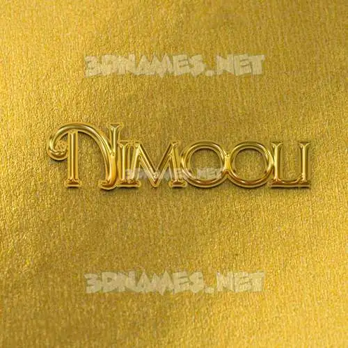 nimooli in All Gold style - 3D name wallpaper