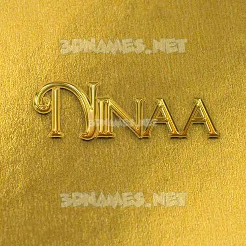 ninaa in All Gold style - 3D name wallpaper ninaa in All Gold style - 3D name wallpaper