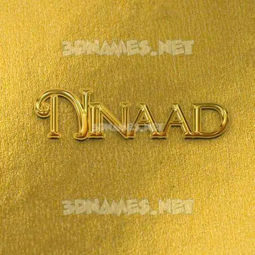 ninaad in All Gold style - 3D name wallpaper ninaad in All Gold style - 3D name wallpaper