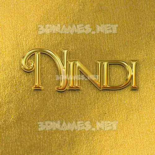 nindi in All Gold style - 3D name wallpaper nindi in All Gold style - 3D name wallpaper
