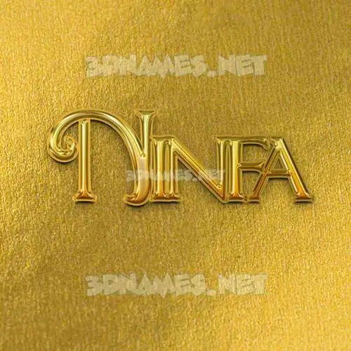 ninfa in All Gold style - 3D name wallpaper ninfa in All Gold style - 3D name wallpaper