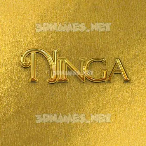 ninga in All Gold style - 3D name wallpaper ninga in All Gold style - 3D name wallpaper