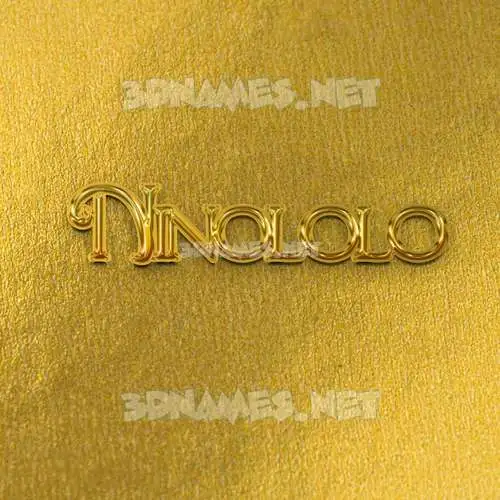 ninololo in All Gold style - 3D name wallpaper