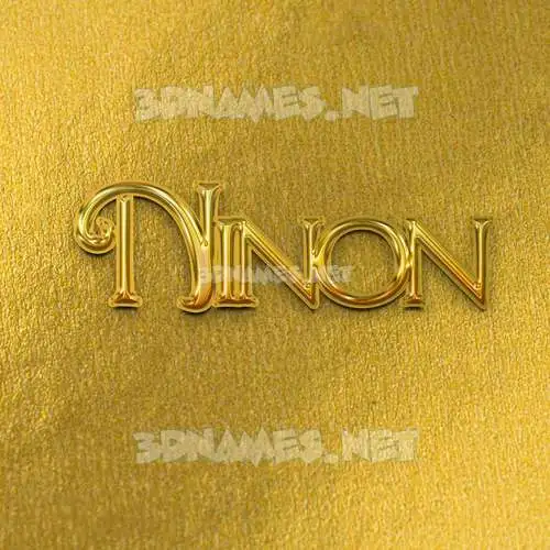 ninon in All Gold style - 3D name wallpaper ninon in All Gold style - 3D name wallpaper