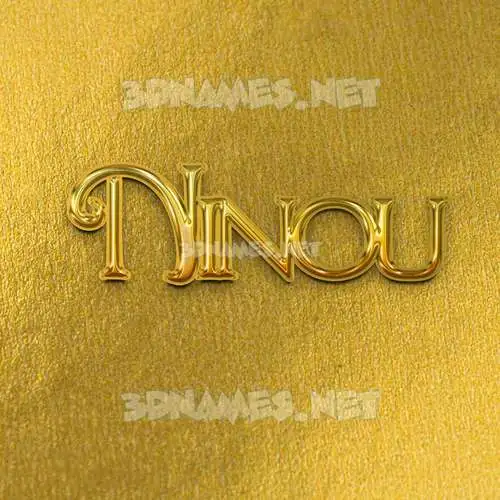 ninou in All Gold style - 3D name wallpaper ninou in All Gold style - 3D name wallpaper