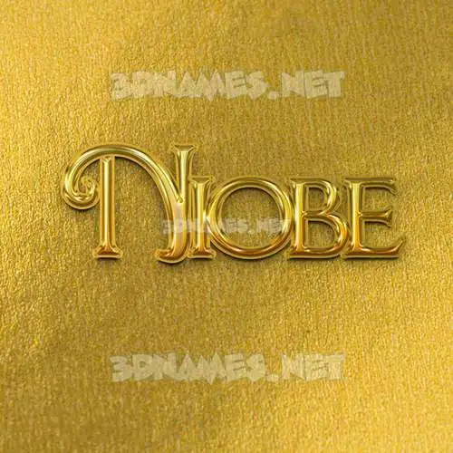 niobe in All Gold style - 3D name wallpaper