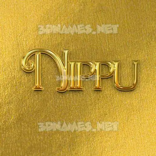 nippu in All Gold style - 3D name wallpaper nippu in All Gold style - 3D name wallpaper