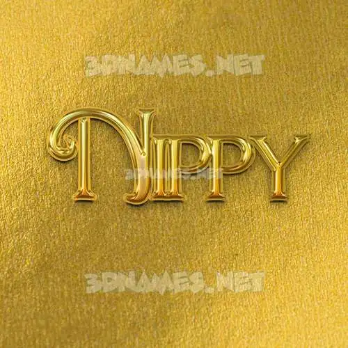 nippy in All Gold style - 3D name wallpaper nippy in All Gold style - 3D name wallpaper