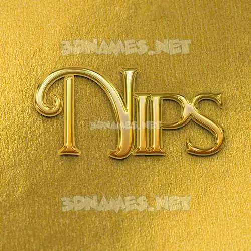nips in All Gold style - 3D name wallpaper nips in All Gold style - 3D name wallpaper
