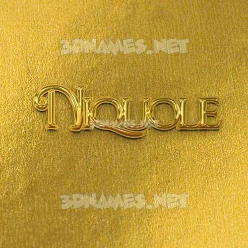 niquole in All Gold style - 3D name wallpaper niquole in All Gold style - 3D name wallpaper