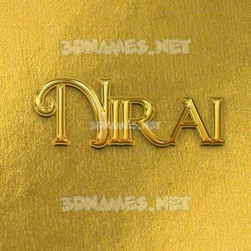 nirai in All Gold style - 3D name wallpaper nirai in All Gold style - 3D name wallpaper