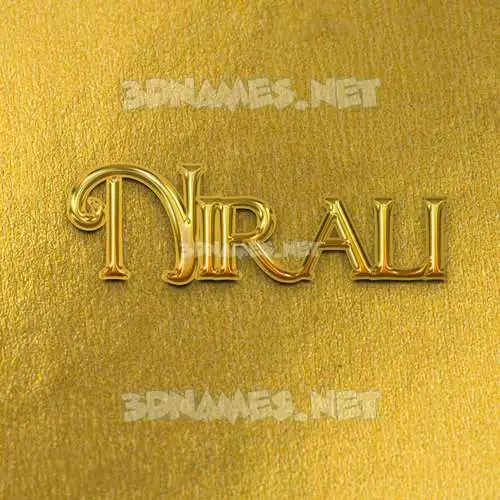 nirali in All Gold style - 3D name wallpaper