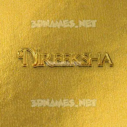 nireeksha in All Gold style - 3D name wallpaper nireeksha in All Gold style - 3D name wallpaper