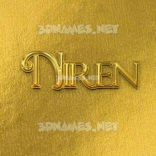 niren in All Gold style - 3D name wallpaper niren in All Gold style - 3D name wallpaper