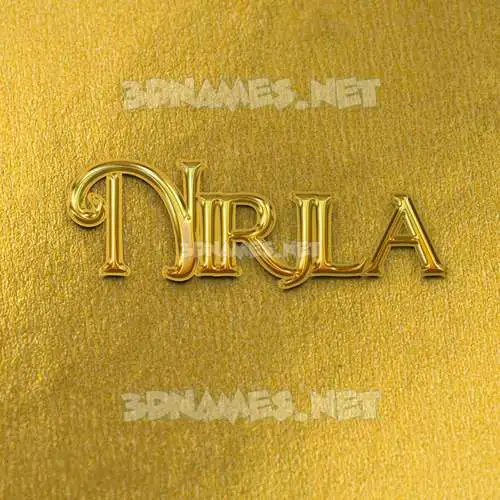 nirjla in All Gold style - 3D name wallpaper nirjla in All Gold style - 3D name wallpaper