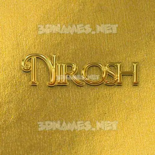 nirosh in All Gold style - 3D name wallpaper nirosh in All Gold style - 3D name wallpaper
